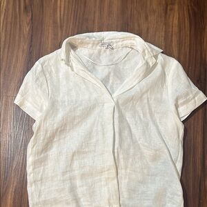 Crescent Cream Short Sleeve Top